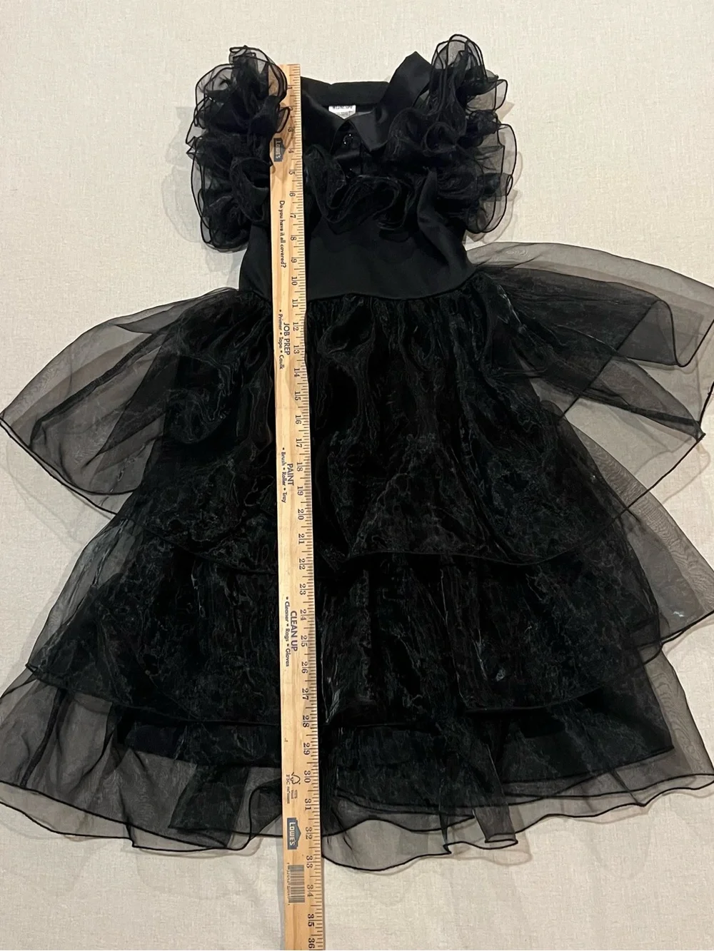 Wednesday Addams Rave N Dance Dress Halloween Costume Goth Size Girls Medium